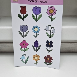 Stickerbogen Flower Power