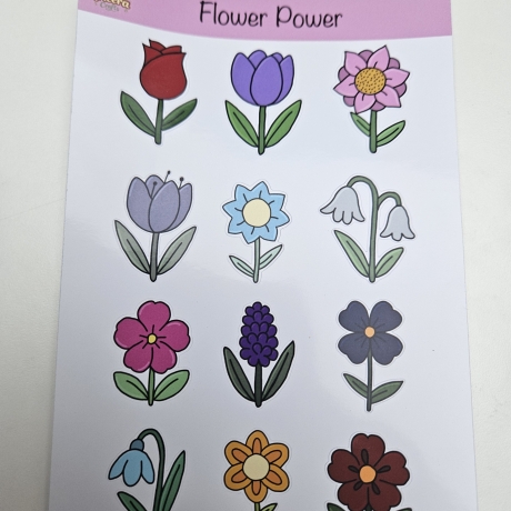 Stickerbogen Flower Power