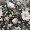 Flowing Bloom Blumen grün Taschenstoff wasserabweisend