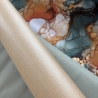 Flowing Bloom Liquid Bernstein Petrol Gold Taschenstoff