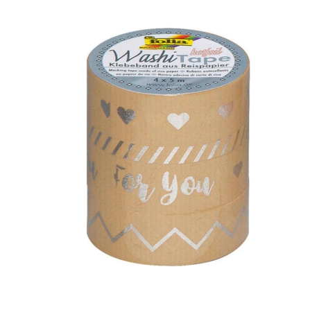 Washi Tape Deko-Klebeband 4 Rollen