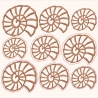 9x Stickdatei Fossil Schnecke Blumenpieker Anhänger Einzelmotiv