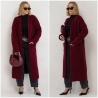 Oversize Strickmantel Strickjacke lang Cardigan Bordeuxrot S-XL