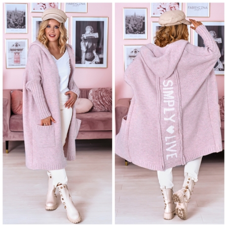Oversize Strickmantel lang Strickjacke Simply live Cardigan M-2XL