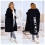 Oversized Strickmantel lange Strickjacke Cardigan Schwarz M-2XL