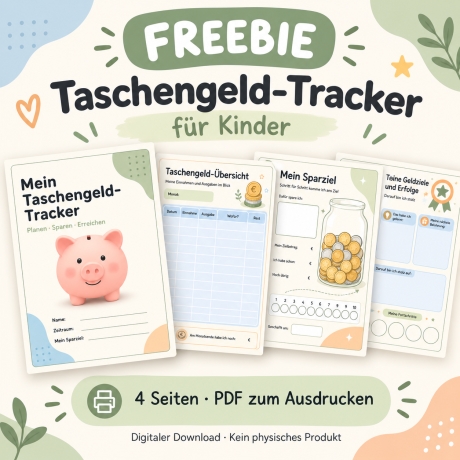 Taschengeld-Tracker für Kinder kostenlos | Taschengeldplaner PDF