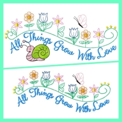 Frühling 294x126 mm   -  Stickdatei bei Michis Textilatelier