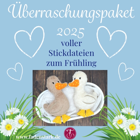 Frühlingspäckchen voller Stickdateien 2025