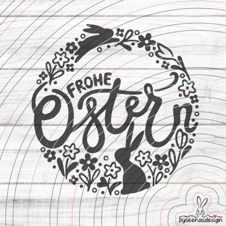 Frohe Ostern Plotterdatei SVG DXF