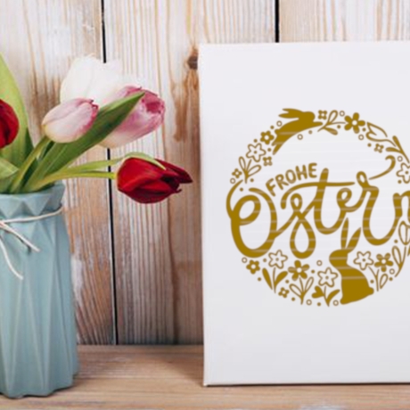 Frohe Ostern Plotterdatei SVG DXF FCM