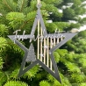 Weihnachtsstern z. Aufhängen, 3D-Druck Deko Tannenbaum Schriftzug
