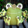 UPCYCLING Türstopper Frosch mit Trageschlaufe