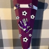 Dekoelemente für Schultüte Fußballhandschuhe lila mit weiß