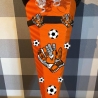 Bastelset für Schultüte Fußballhandschuhe orange mit weiß