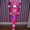 Bastelset für Schultüte Fußballhandschuhe pink mit weiß