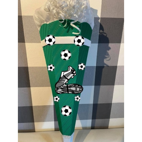 Bastelset für Schultüte Fußballschuhe grün mit weiß