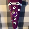 Schultüte Fußballspieler lila mit weiß