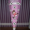 Schultüte Fußballspieler rosa mit weiß