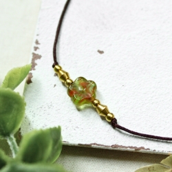 Sommer Fußband Blume mit Messingperlen | Perfektes Geschenk