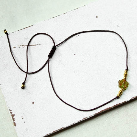 Sommer Fußband Blume mit Messingperlen | Perfektes Geschenk