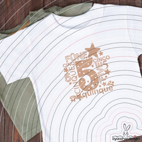 Fünf Plotterdatei SVG DXF 