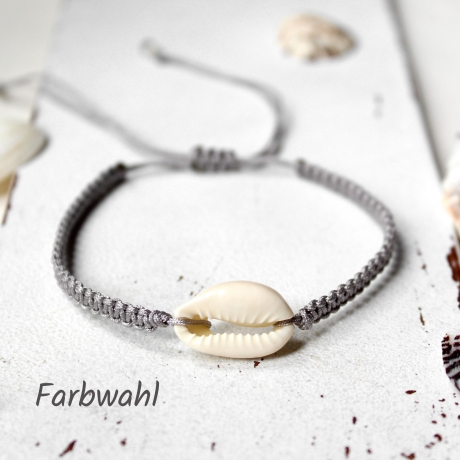 Muschel • Fußband | Makramee | Farbwahl | Kauri | Boho