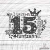 Zahl Fünfzehn Plotterdatei SVG DXF