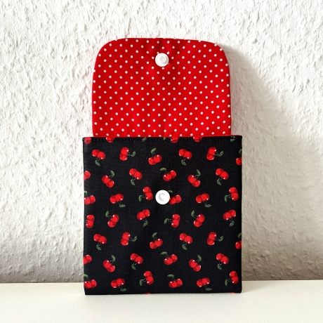 Geldbeutel Mini-Täschchen Kleinkram Pixi-Buch Kirschen