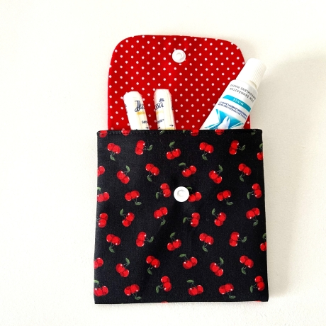 Geldbeutel Mini-Täschchen Kleinkram Pixi-Buch Kirschen