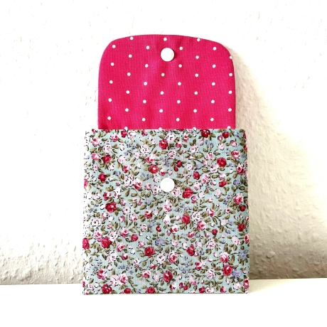 Geldbeutel Mini-Täschchen Kleinkram Hellblau Rosa Pixi-Buch