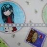 Garden Girls - girl tossed patches ecru