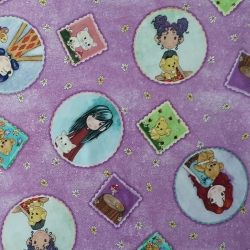 Garden Girls - girl tossed patches lilac