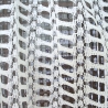 Vintage Scheibengardine  in weiß grobe Struktur 70er Jahre