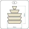 Tobys Gartenpyramide L - mit 5 Ebenen 90x90x100cm