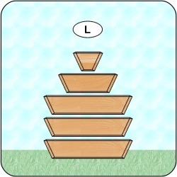 Tobys Gartenpyramide L - mit 5 Ebenen 90x90x100cm
