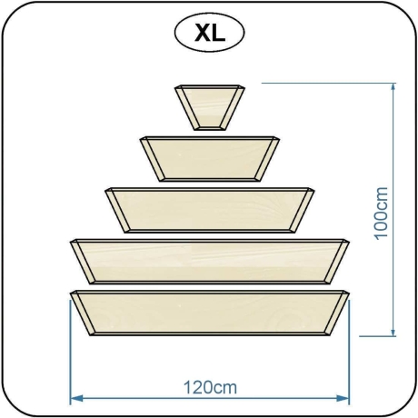Tobys Gartenpyramide XL - mit 5 Ebenen 120x120x100cm