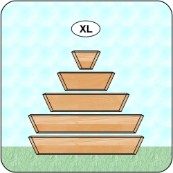 Tobys Gartenpyramide XL - mit 5 Ebenen 120x120x100cm