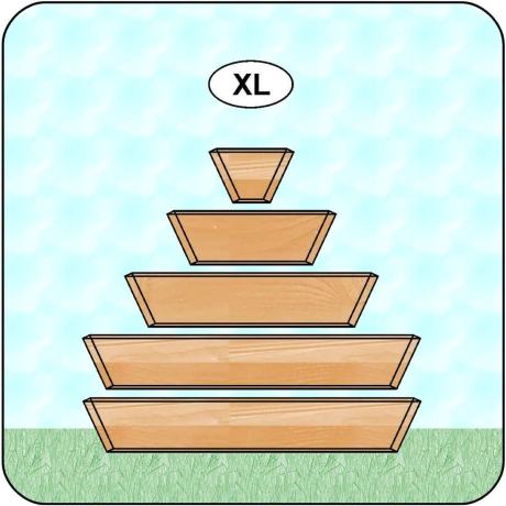 Tobys Gartenpyramide XL - mit 5 Ebenen 120x120x100cm