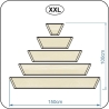 Tobys Gartenpyramide XXL - mit 5 Ebenen 150x150x100cm