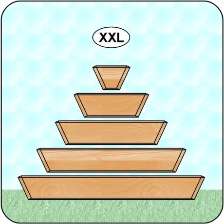 Tobys Gartenpyramide XXL - mit 5 Ebenen 150x150x100cm