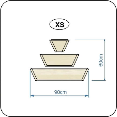 Tobys Gartenpyramide XS - mit 3 Ebenen 90x90x60cm