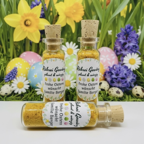 Zauberhaftes Ostergeschenk: Rühreigewürz im Glas- Ostergeschenk
