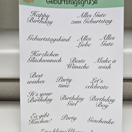 Stickerbogen Happy Birthday