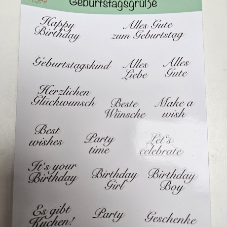 Stickerbogen Happy Birthday
