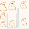 7x Halloween Geist Lolli Beutel Deko Stickdatei stickdirwas