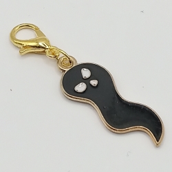 Gespenst schwarz Clip Anhänger Bettelarmband Halloween Charm