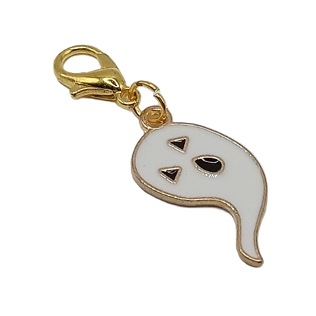 Gespenst weiß Nr.3 Clip Anhänger Bettelarmband Halloween Charm