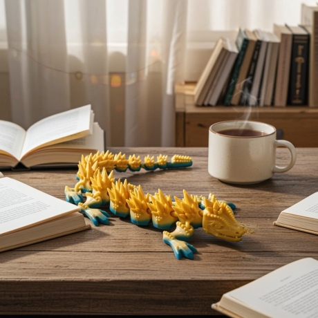 Gelenkiger Drache – Einzigartiges Sammlermodell aus PLA, 37 cm