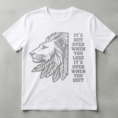 T-Shirt Löwe „– Motivations-Shirt mit Löwenkopf Motiv