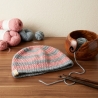 Gehäkelte Kindermütze (6-10 J.), Gestreifte Beanie,